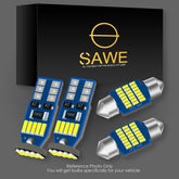 For Nissan Titan Interior LED Lights - Dome & Map Light Bulbs Package Kit for 2016 - 2022 - White SAWE Lighting